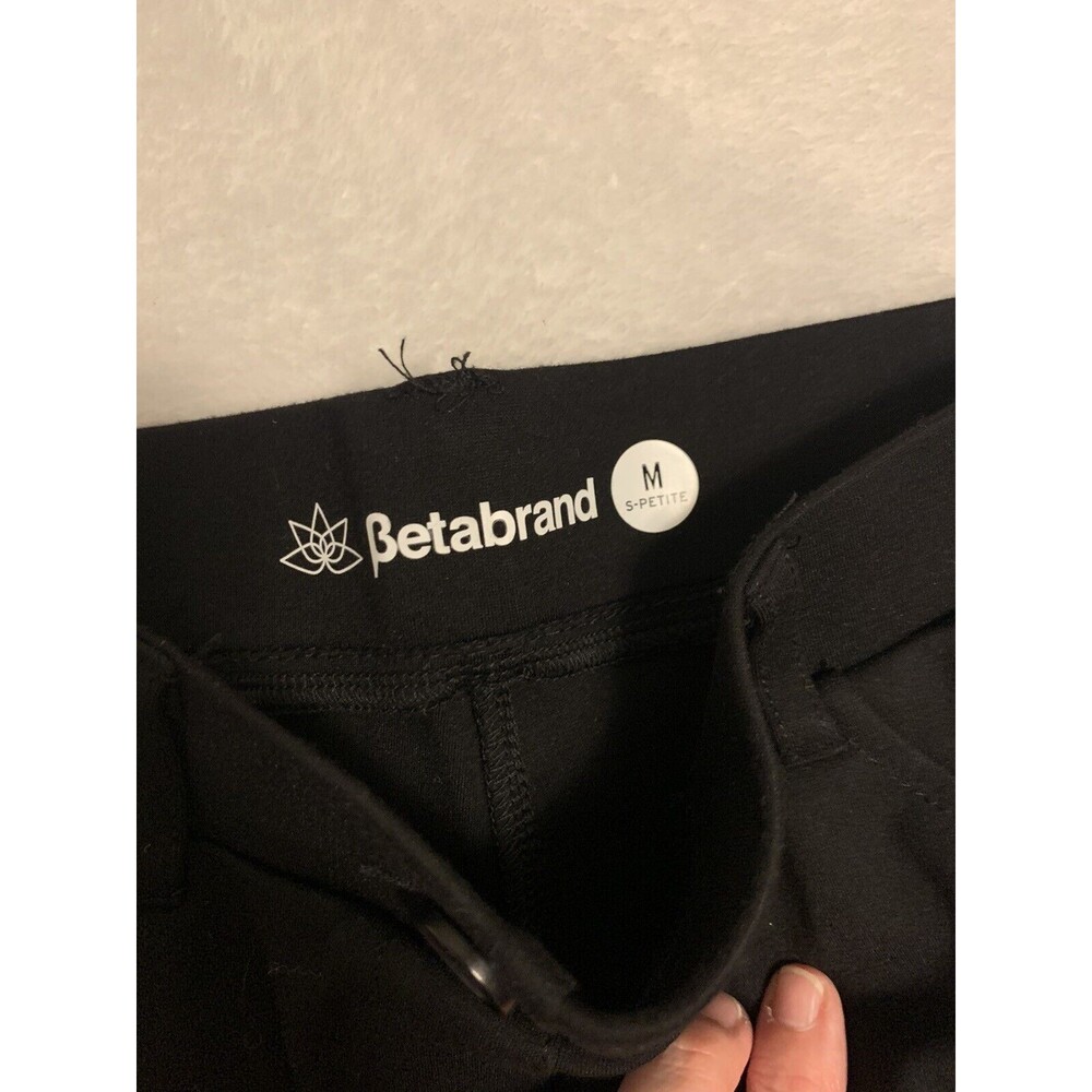 Betabrand Dress Pant Yoga Pants Women M Petite Black Good Straight Leg Stretch - Picture 5 of 6